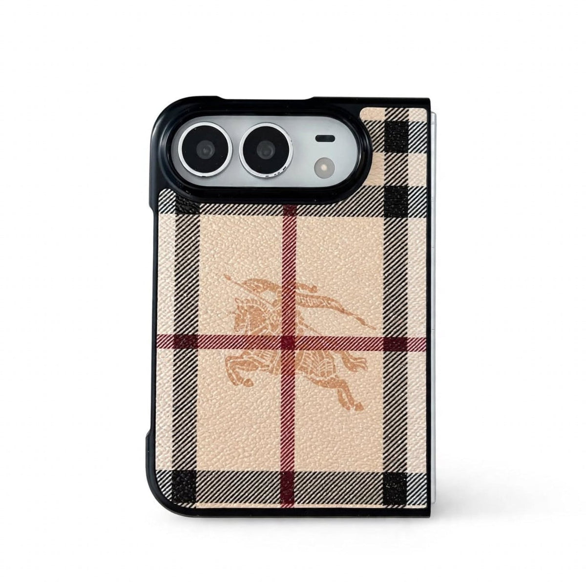 Luxury BRBR Classic Leather Monogram Case for iPhone Duo