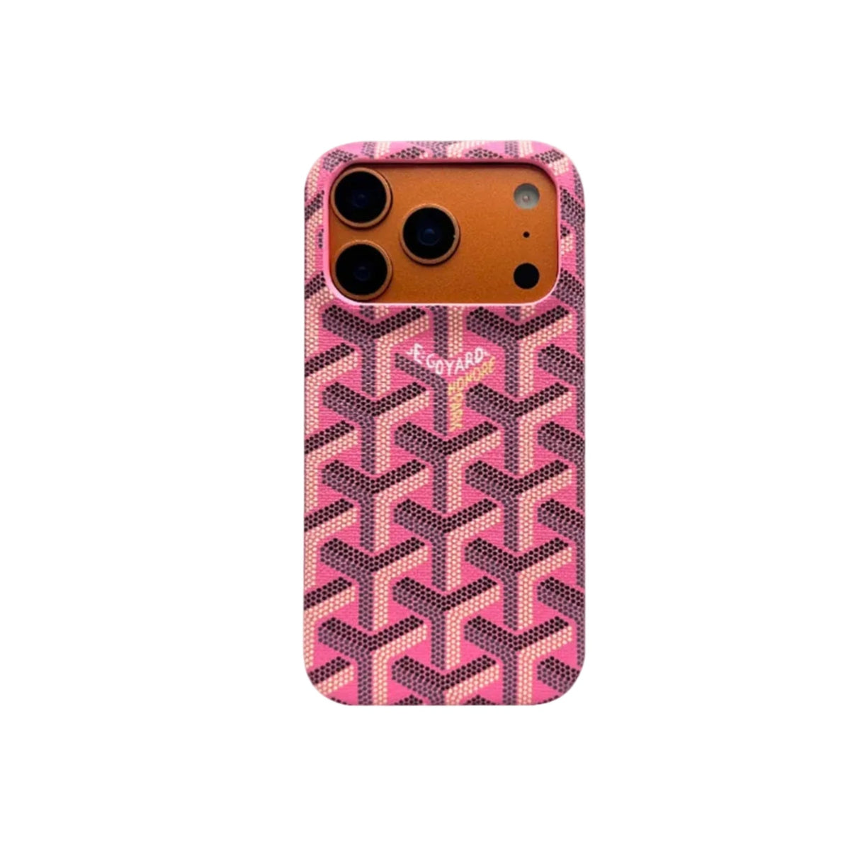 GYD Vintage Monogram Playful Pink Case for iPhone 12-18 Pro & Pro Max