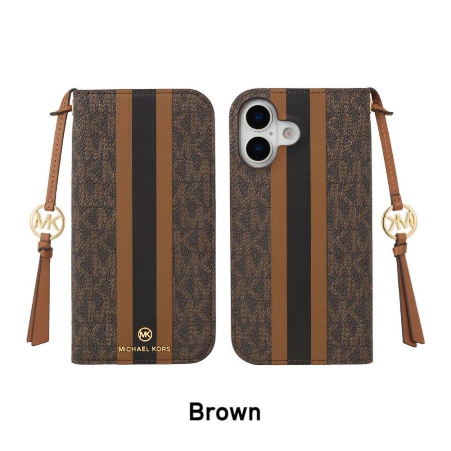 MK Folio Case Stripe with Tassel Charm for Magsafe for iPhone 13-18 Pro & Pro Max