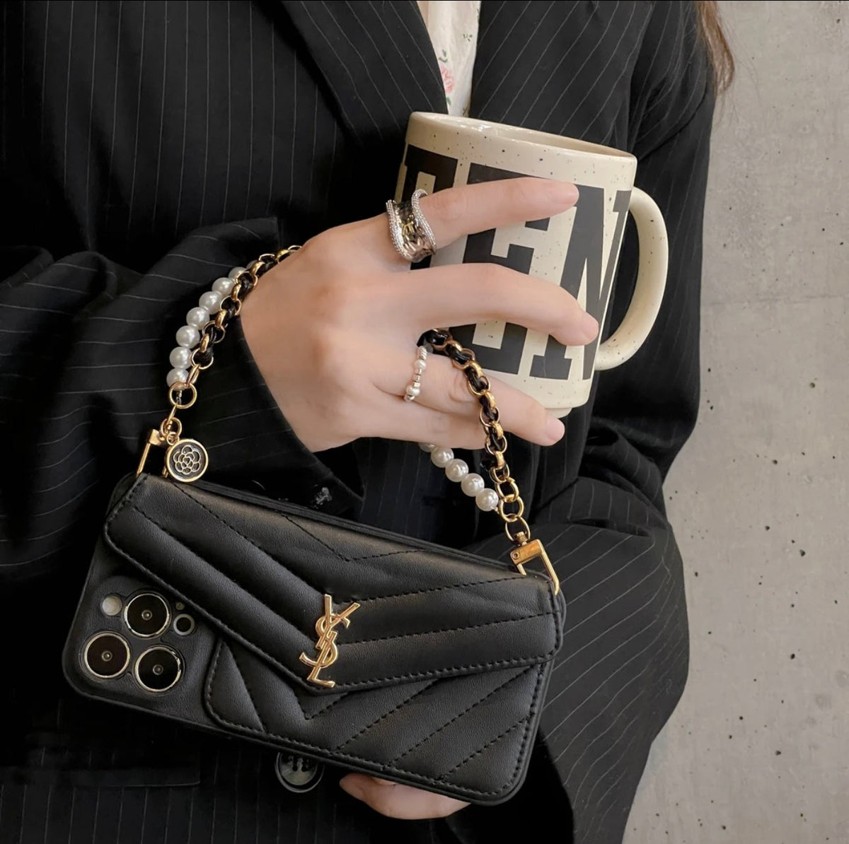 YSL Luxurious iPhone Case（With chain） theroxymob