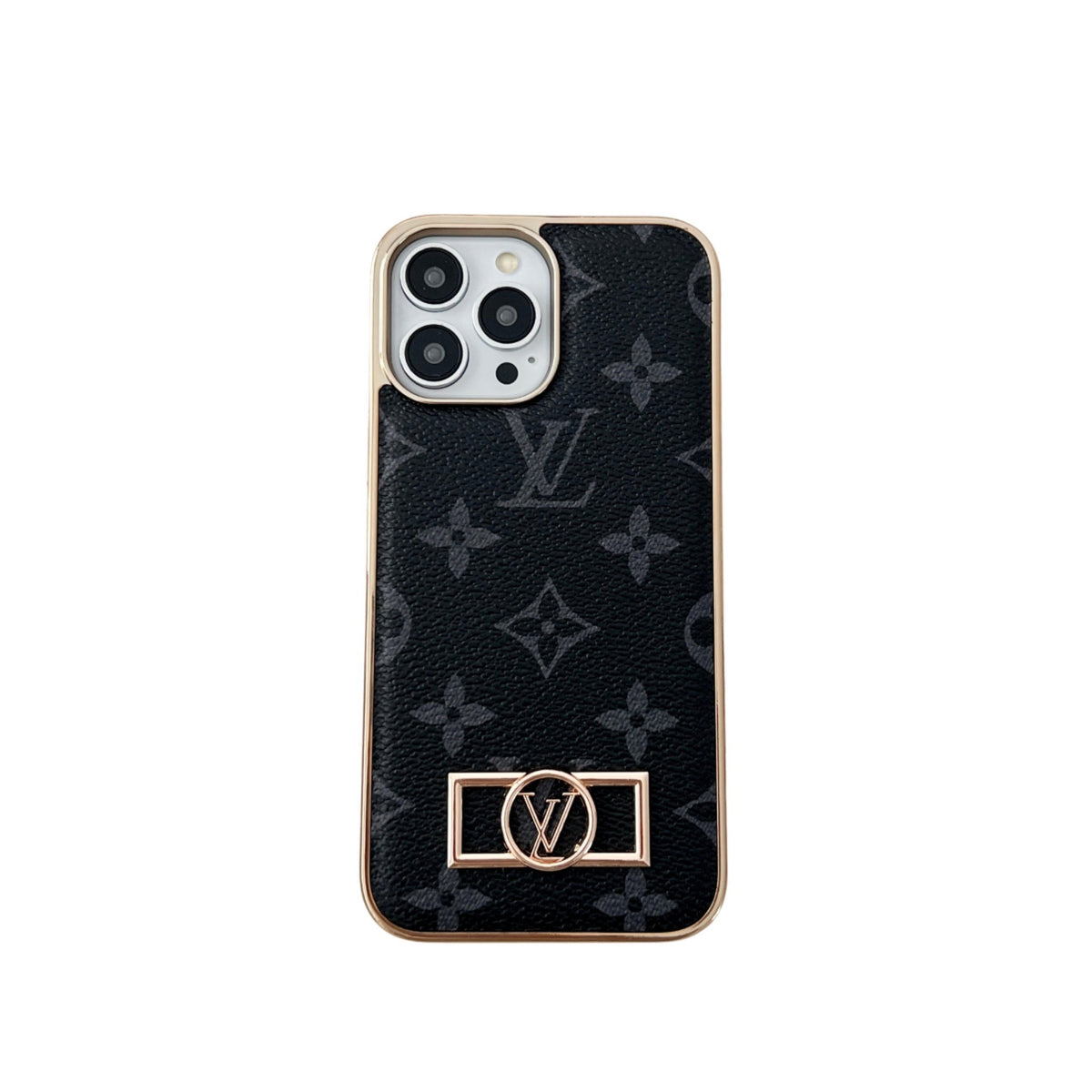 MONOGRAM CANVAS LEATHER PREMIUM ELECTROPLATING FOR IPHONE Roxy New 2