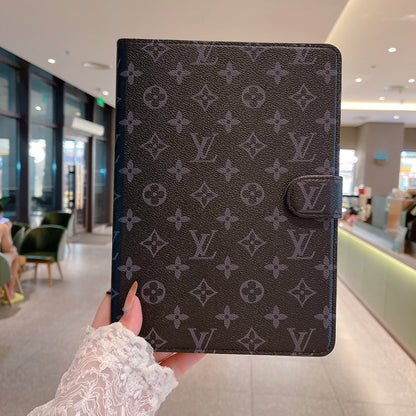 Elegant Monogram Canvas Flip Cover Apple iPad Protective Leather Case theroxymob