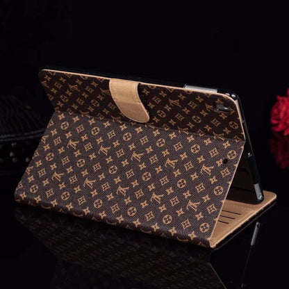 Elegant Monogram Canvas Flip Cover Apple iPad Protective Leather Case theroxymob