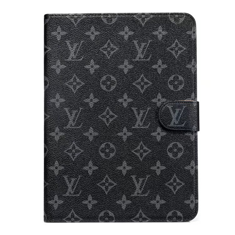 Elegant Monogram Canvas Flip Cover Apple iPad Protective Leather Case theroxymob