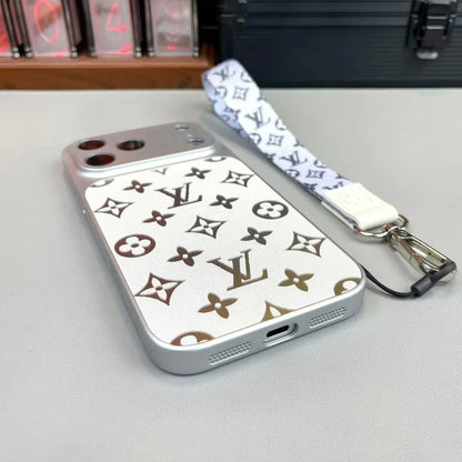 Premium Louis Vuitton Monogram Phone Case With Mini Strap for iPhone 12-18 Pro & Pro Max