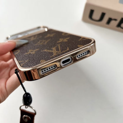 Luxury Leather Case With Strap For iPhone 13-18 Pro & Pro Max