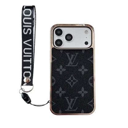 Luxury Leather Case With Strap For iPhone 13-18 Pro & Pro Max
