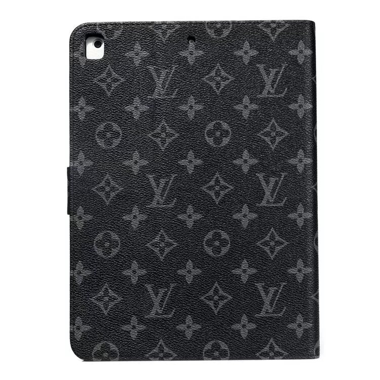 Elegant Monogram Canvas Flip Cover Apple iPad Protective Leather Case theroxymob