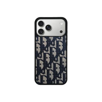Luxury Dior Oblique iPhone Case Premium Designer Fabric For iPhone 12-18 Pro & Pro Max