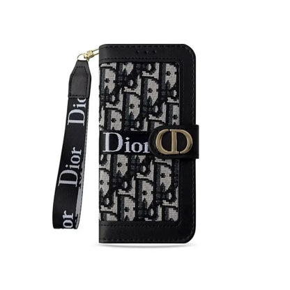 Dior Wallet Folio Case with Strap - iPhone 12-18 Pro & Pro Max
