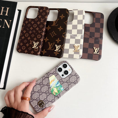 Classic Leather Monogram iPhone Case Card Holder Roxy New 2