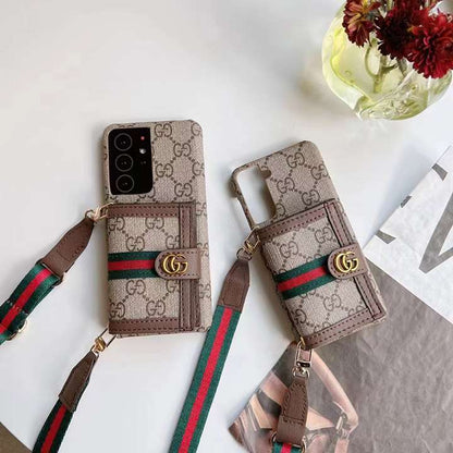Luxury Heritage Wallet Phone Case & Strap for Samsung S21-S26 Series