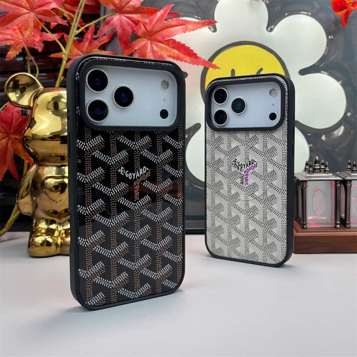 GYD Chevron Pattern MagSafe Leather Case for iPhone 13-18 Pro & Pro Max