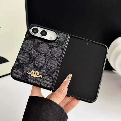 Classic CH Monogram Canvas Case for iPhone Duo
