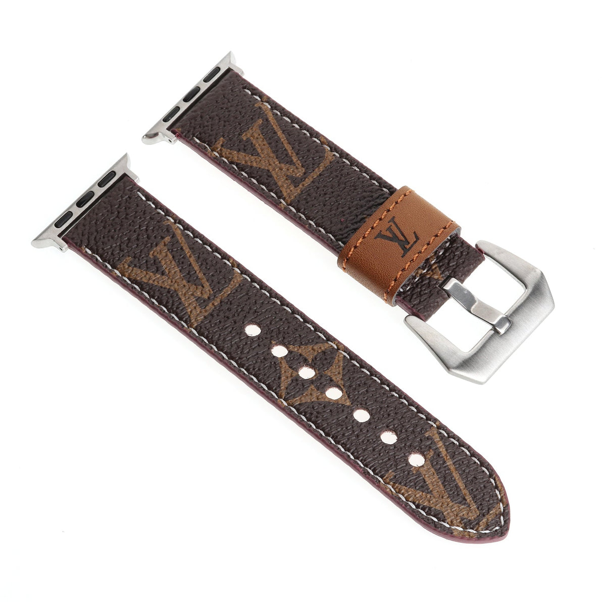 LEATHER CANVAS LUXURY APPLE WATCH STRAP Roxy New 2
