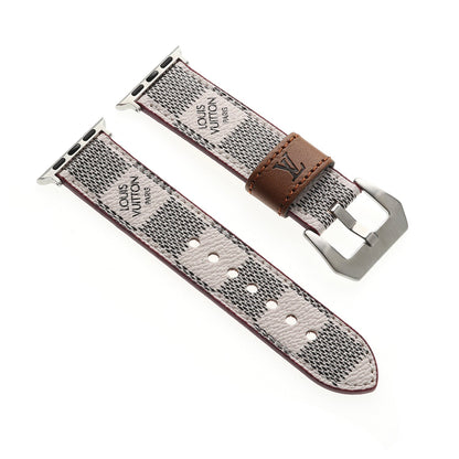 LEATHER CANVAS LUXURY APPLE WATCH STRAP Roxy New 2