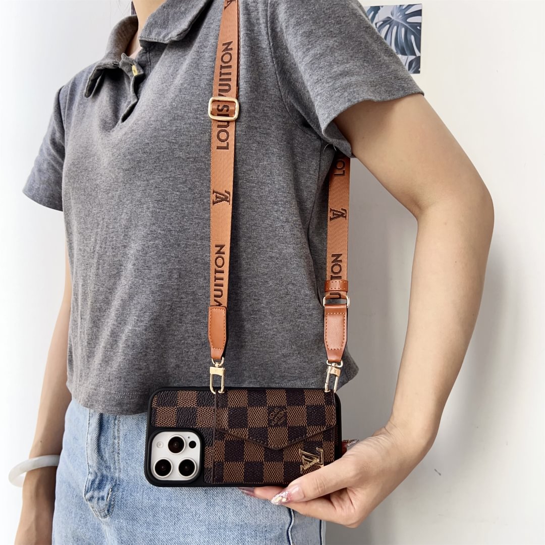 Crossbody Wallet Accordion Card Holder Canvas iPhone Leather cases Roxy New 2