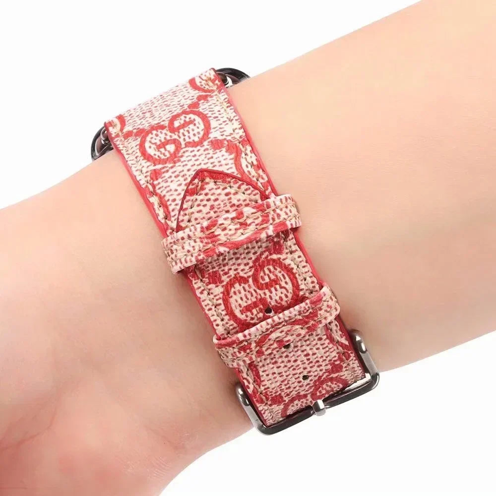 Gucci Luxury Leather Apple Watch Band