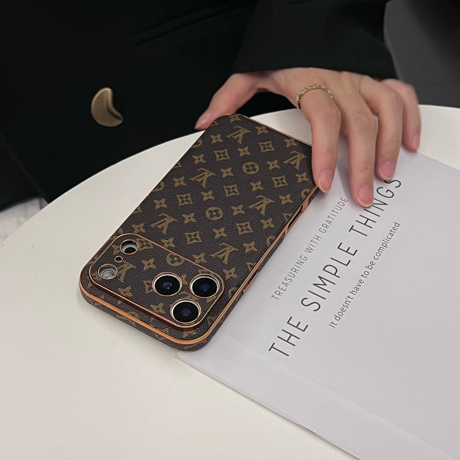BROWN COLOR PHONE CASE FOR IPHONE 12-18 Pro & Pro Max