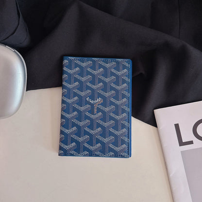 Elegant Goyardine Canvas Passport & Card Covers