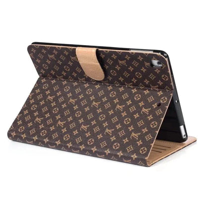 Samsung Galaxy Tab|Luxury Case Canvas Monogram Leather Fresh Summer Theme Pattern Roxy New