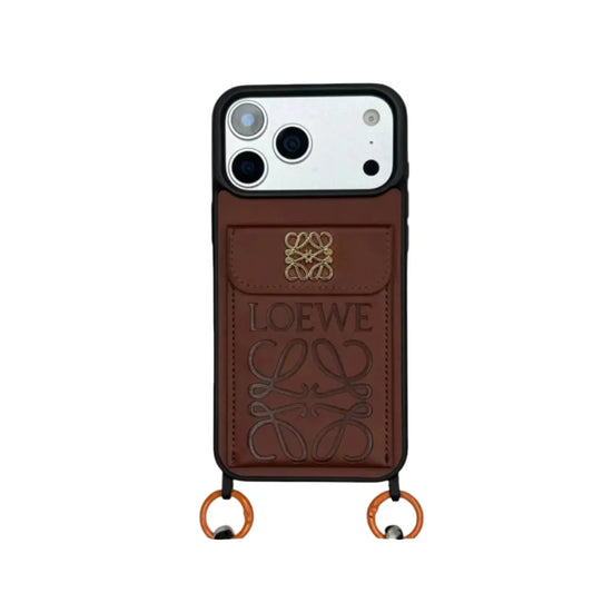 LW Leather Wallet Case with Crossbody Strap for iPhone 12-18 Pro & Pro Max