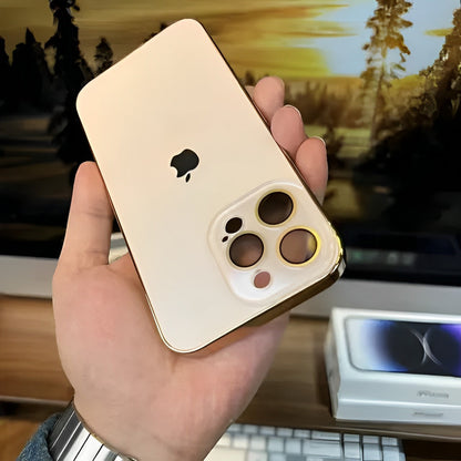 GLASS CAMERA LENS SHELL CASE FOR IPHONE 16 TO 12 theroxymob