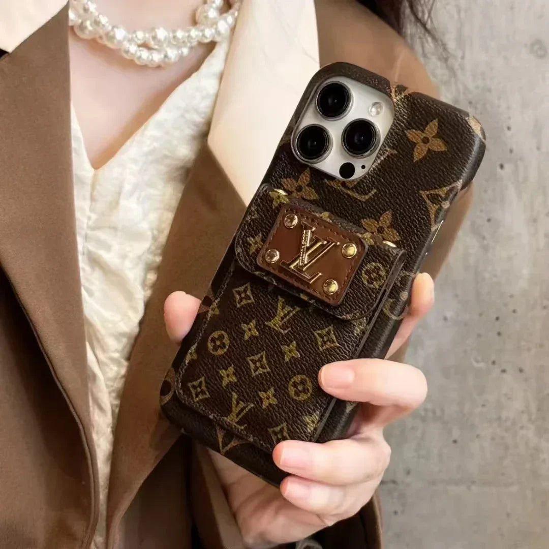 Monogram Canvas Back Card Holder Classic Ophidia Leather iPhone Case Roxy New 2