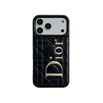 Luxury Black Quilted Dior Case - iPhone 13-18 Pro & Pro Max