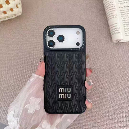 Luxury Matelassé Quilted Leather Phone Case for iPhone 13-18 Pro & Pro Max