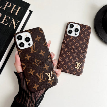 Classic Leather Monogram iPhone Case Card Holder Roxy New 2