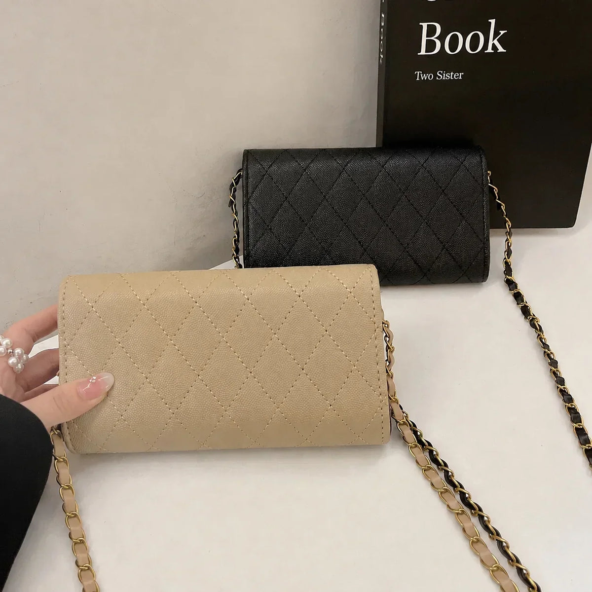 Luxury Leather Chanel Crossbody Phone Bag