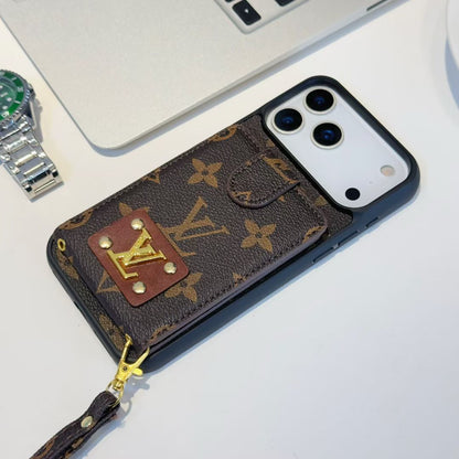 Luxury Leather Case Card Holder For iPhone 14-18 Pro & Pro Max
