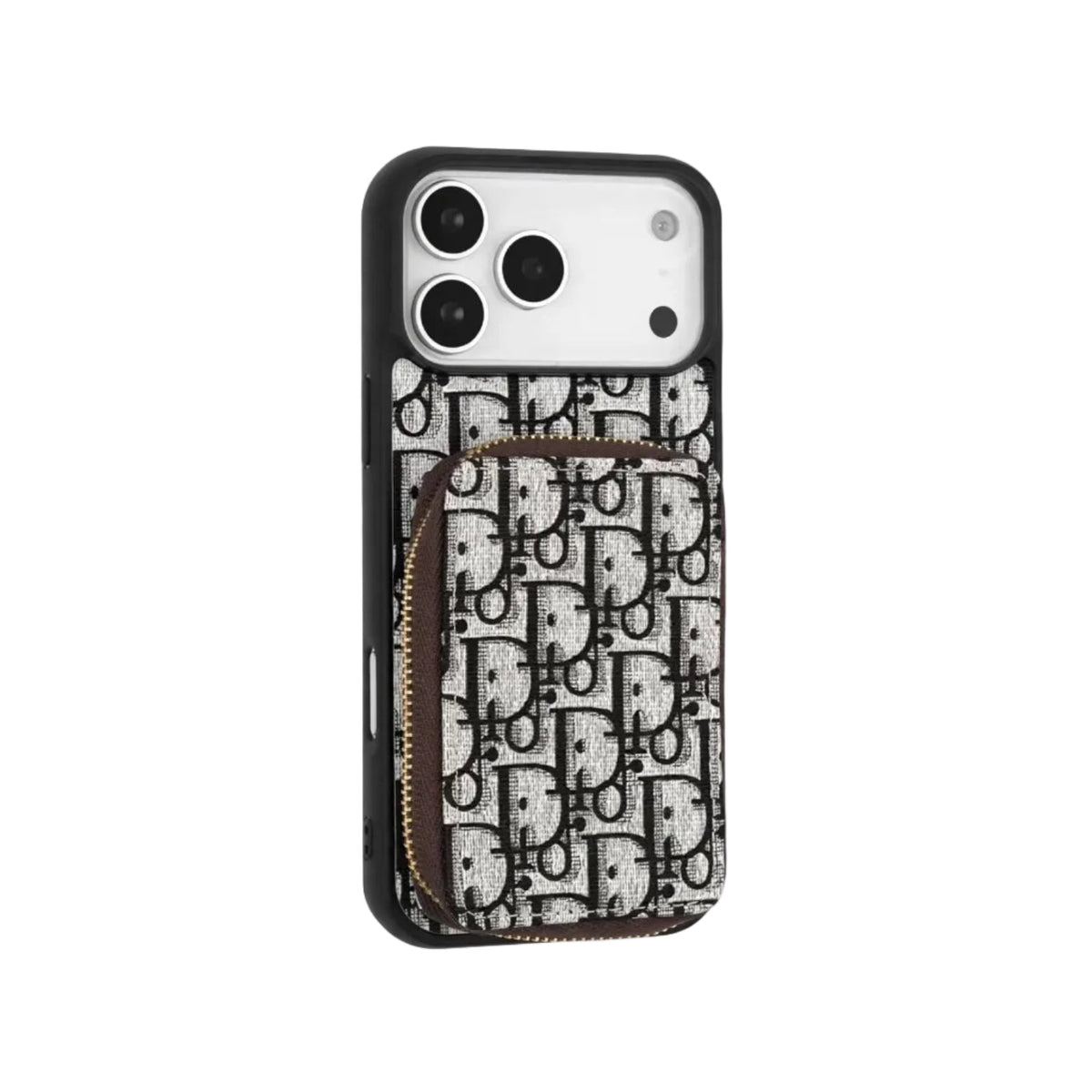 Blue Dior Case with Pouch Wallet - iPhone 12-18 Pro & Pro Max