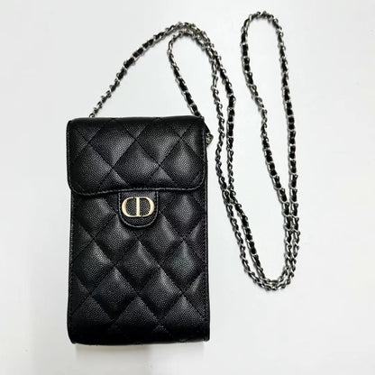 Luxury CD Genuine Leather Crossbody Phone Bag Elegant Tote Bag Roxy New