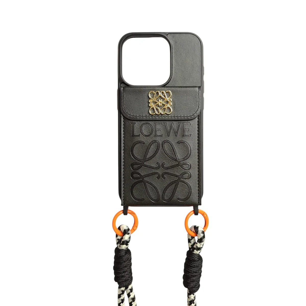 Loewe Wallet Case with Crossbody Lanyard Strap for iPhone 12-18 Pro & Pro Max
