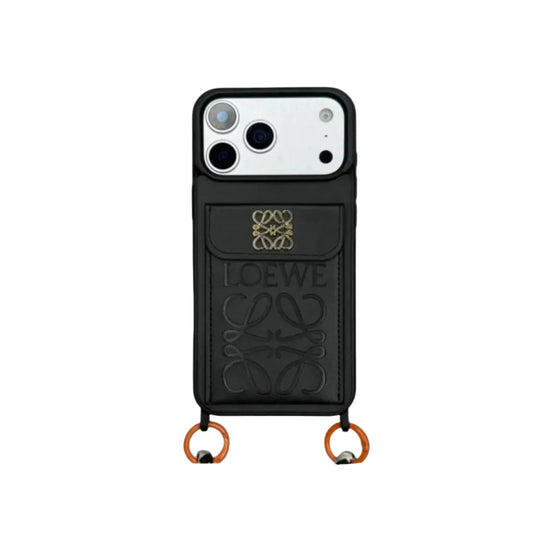 Loewe Wallet Case with Crossbody Lanyard Strap for iPhone 12-18 Pro & Pro Max