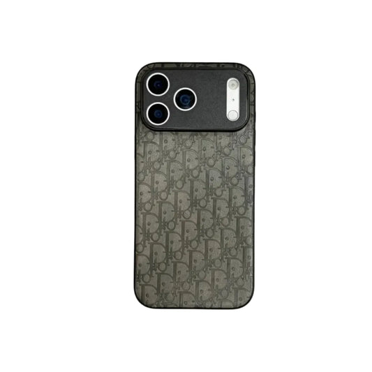 Dior Oblique Embossed Leather Case for iPhone 12-18 Series