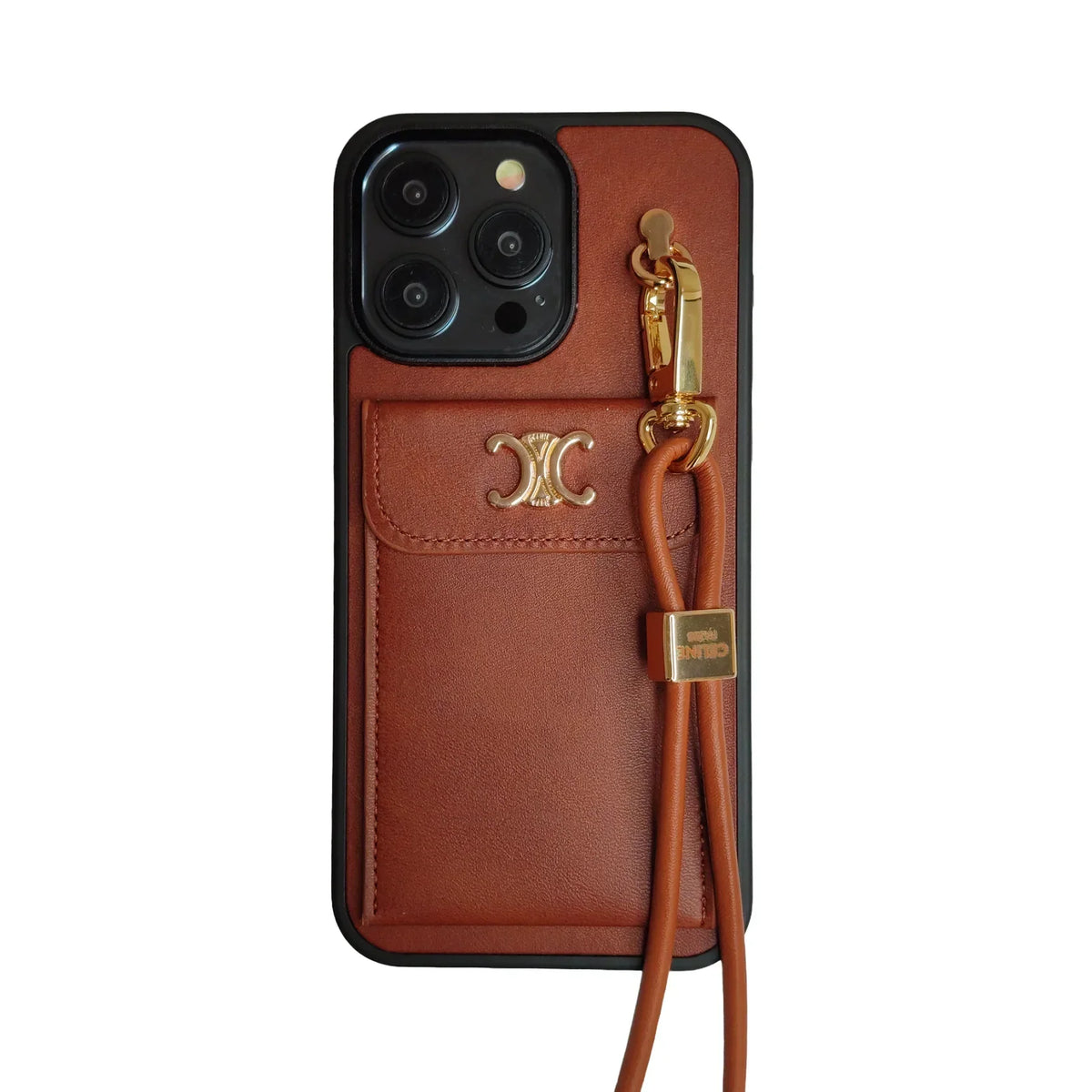 CLASSIC CASE SINGLE CROSSBODY BROWN FOR IPHONE 12-18 Pro & Pro Max