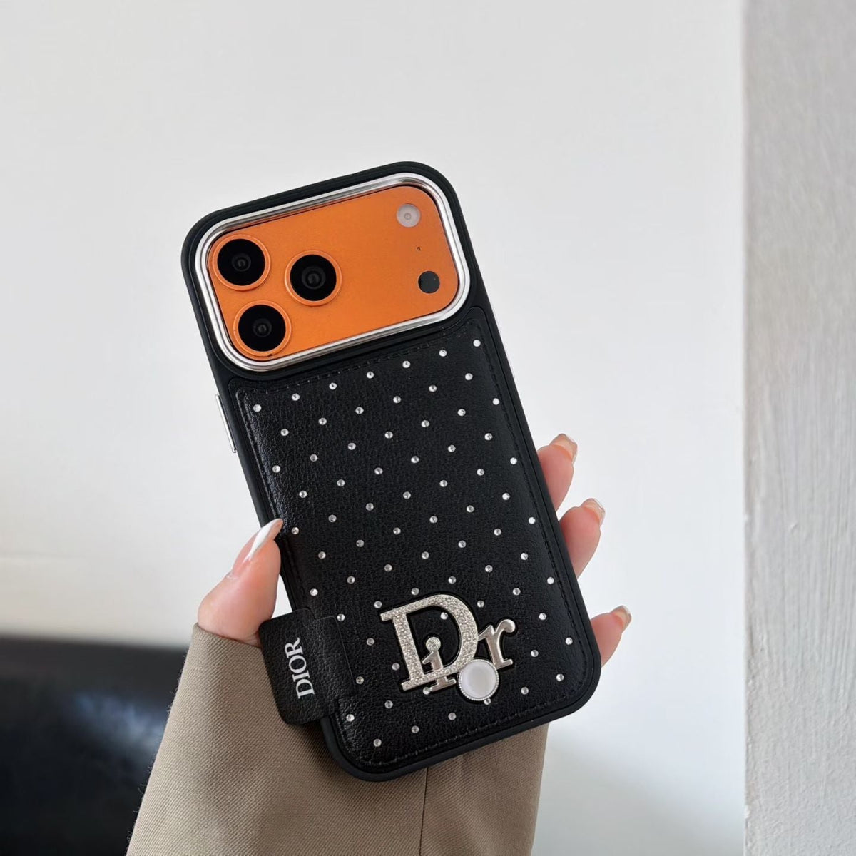Classic Orange Dior Leather Case - iPhone 12-18 Pro & Pro Max
