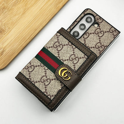 Samsung Galaxy Z Fold 6 Luxury Fashion Leather Brand Case Roxy New