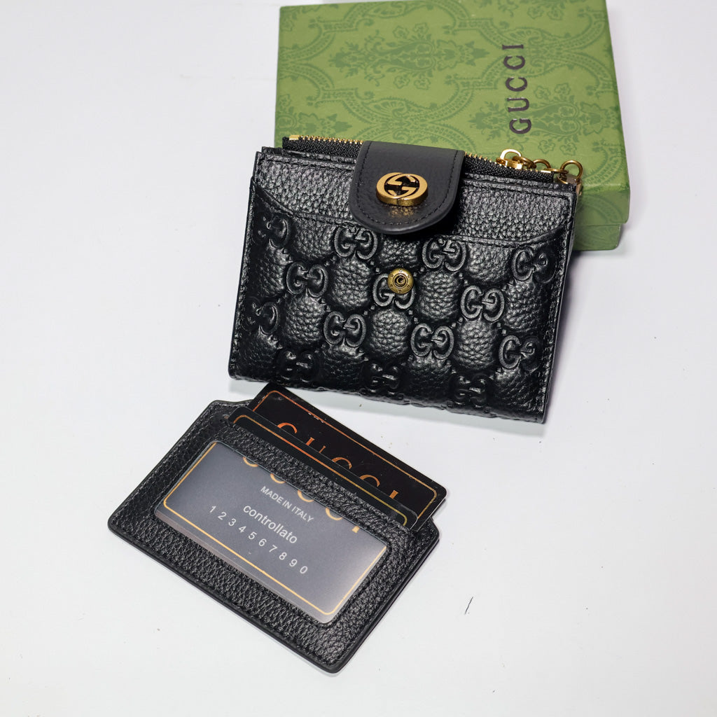Mens Gucci Wallet Black Genuine Leather