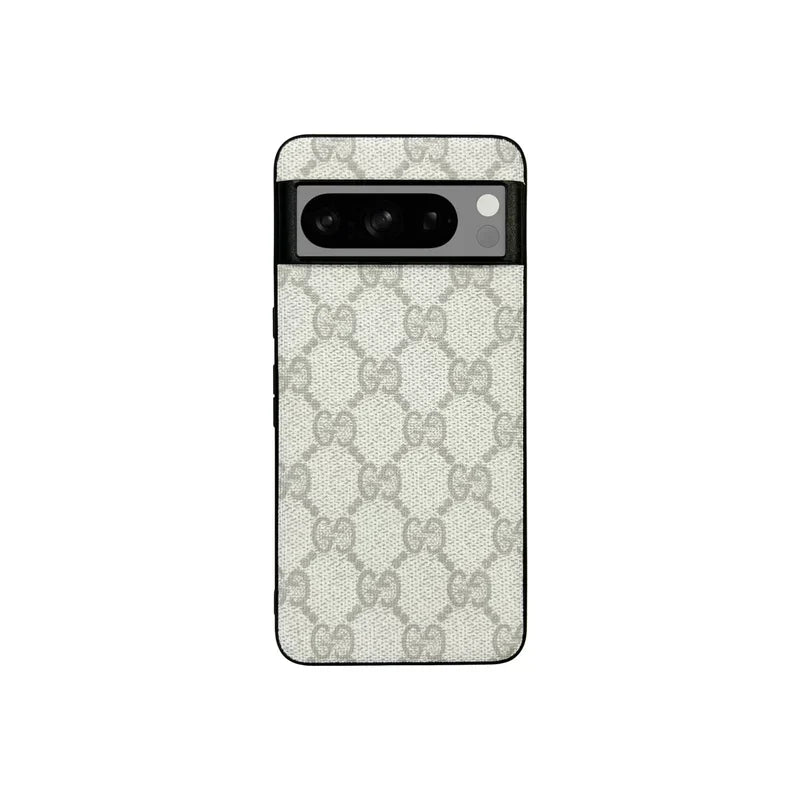Luxury Gucci Monogram Canvas Classic White Case For Google Pixel