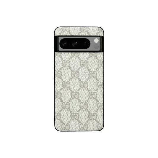 Luxury Gucci Monogram Canvas Classic White Case For Google Pixel