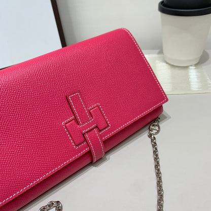 Luxury Hermes Wallet with Chain