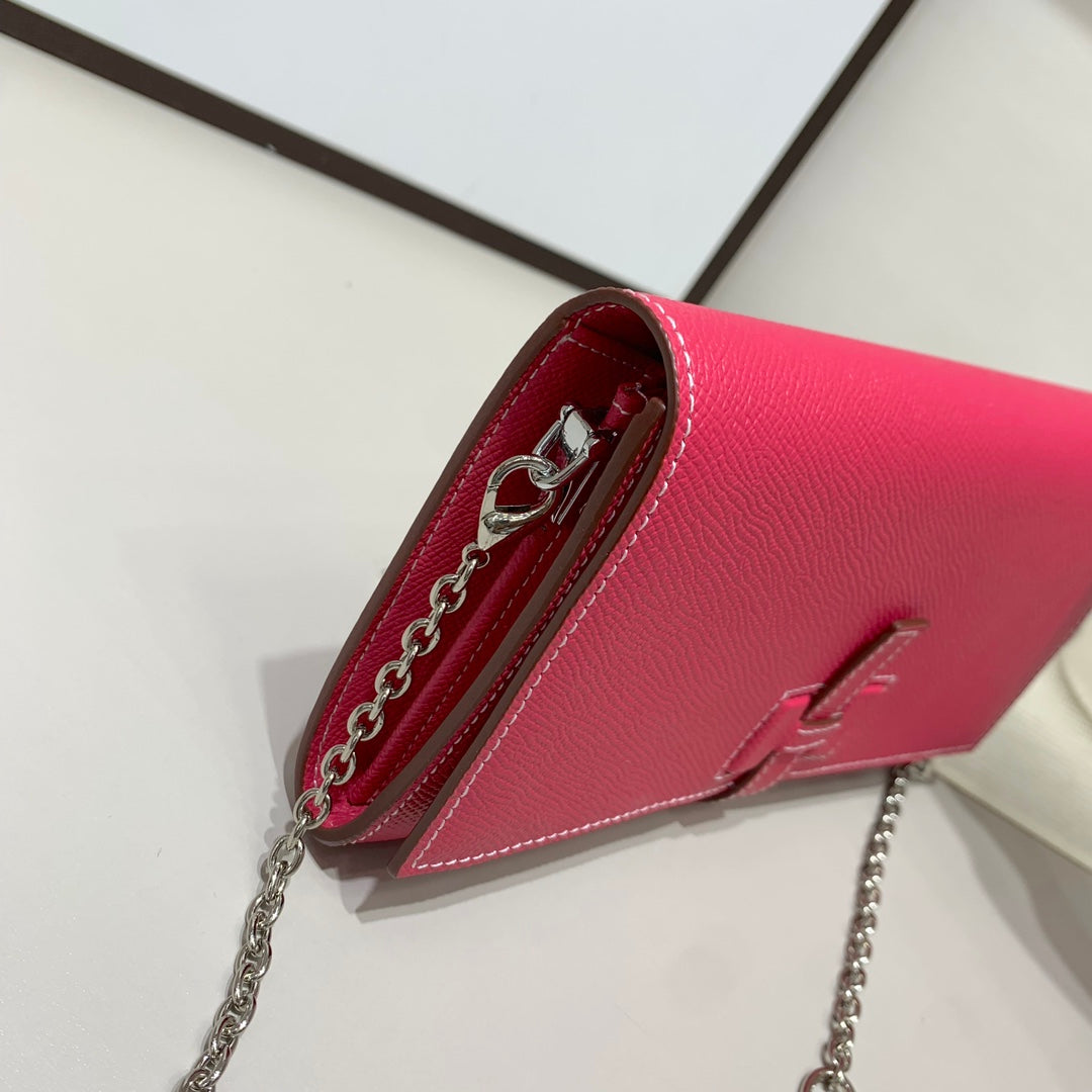 Luxury Hermes Wallet with Chain