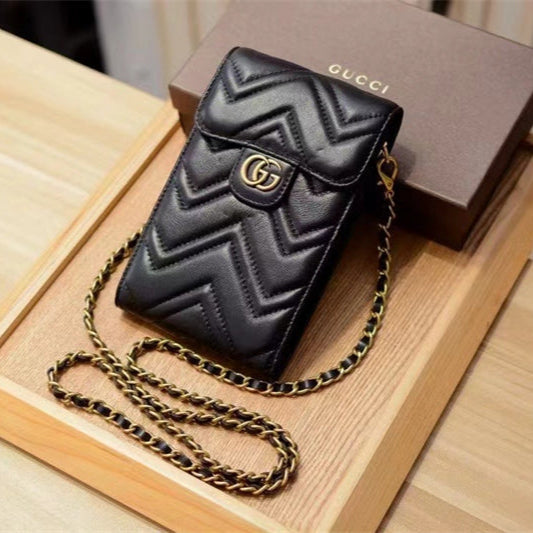 Elegant GG genuine leather crossbody bag Roxy New