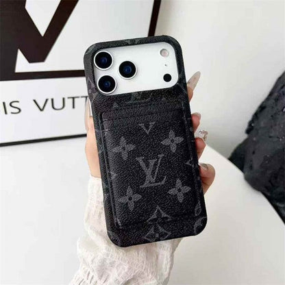 Leather Card Holder Case for iPhone 12-18  Pro & Pro Max