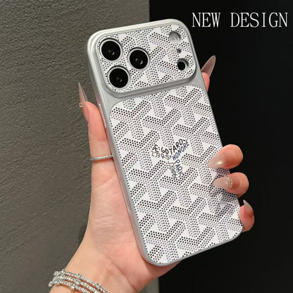 GYD Chevron Pattern Leather Case for iPhone 13-18 Pro & Pro Max
