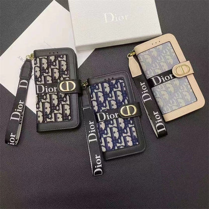 Dior Wallet Folio Case with Strap - iPhone 12-18 Pro & Pro Max